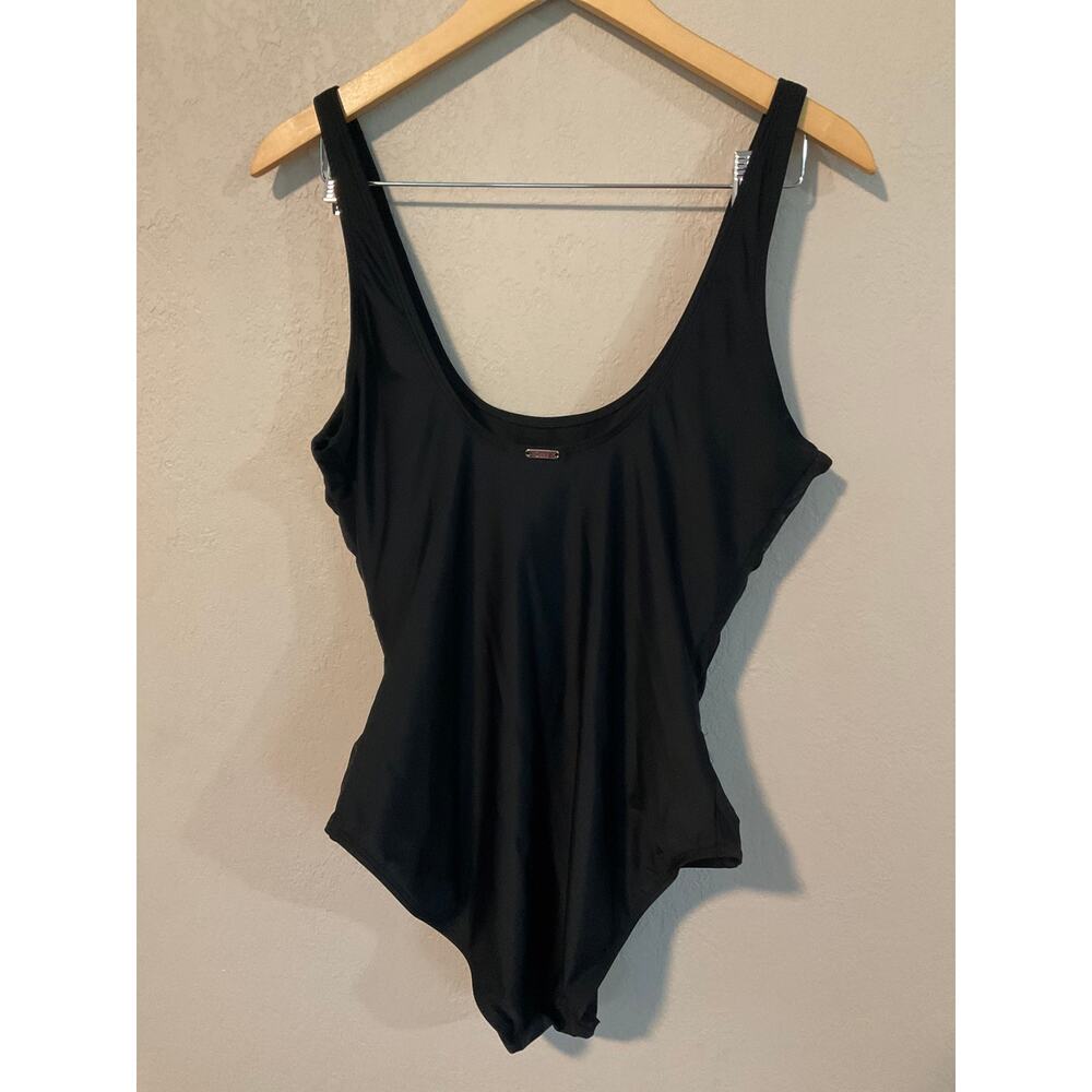 DKNY One Piece Black Swim Suit SZ 16 - Picture 3 of 9